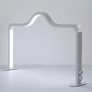 LED Foldable Arch Table Lamp Dimmable with Rhinestones - White