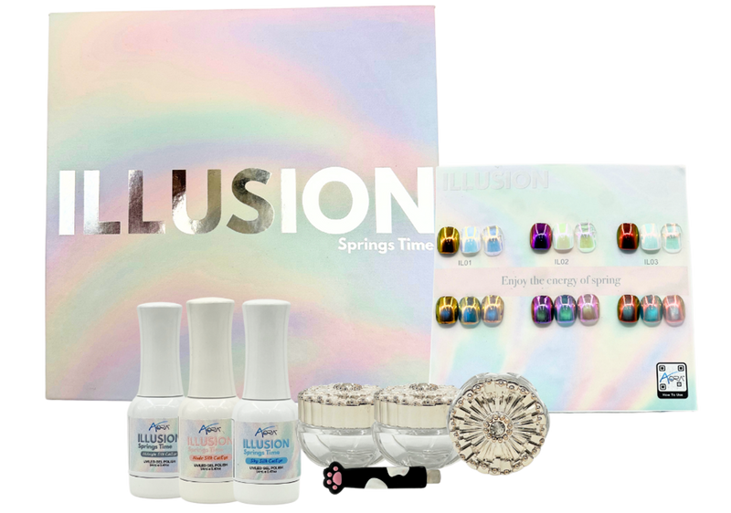 Aora Illusion Cat Eye Chrome Set