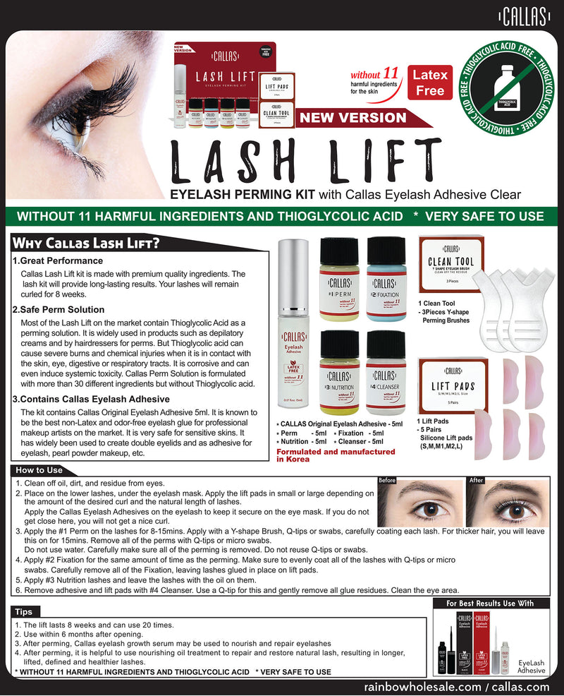 Callas Lash Lift Eyelash Perming Kit