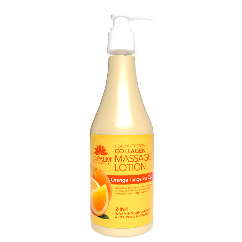 La Palm Healing Therapy Massage Lotion 8oz Orange Tangerine Zest