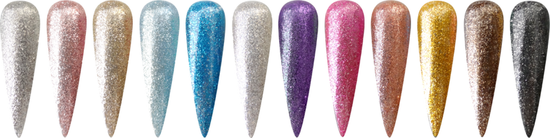 Aora Let's Play Platinum Bling Gel Polish - 12 Shades