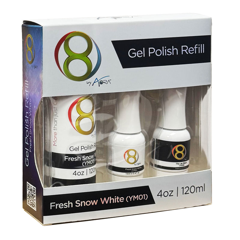 Aora Gel Polish Refill 4oz - Fresh Snow White