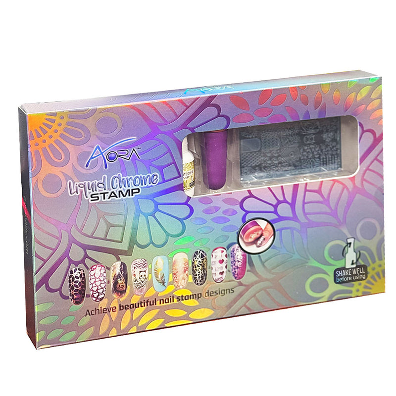 Aora Liquid Chrome Stamp Kit - 12 Shades