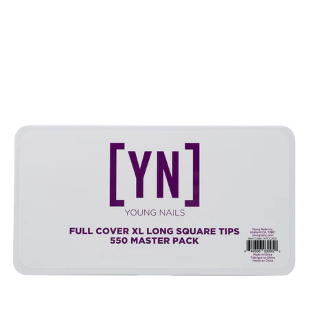 YN - Young Nails Full Cover XL Long Square Tips 550 Master Pack