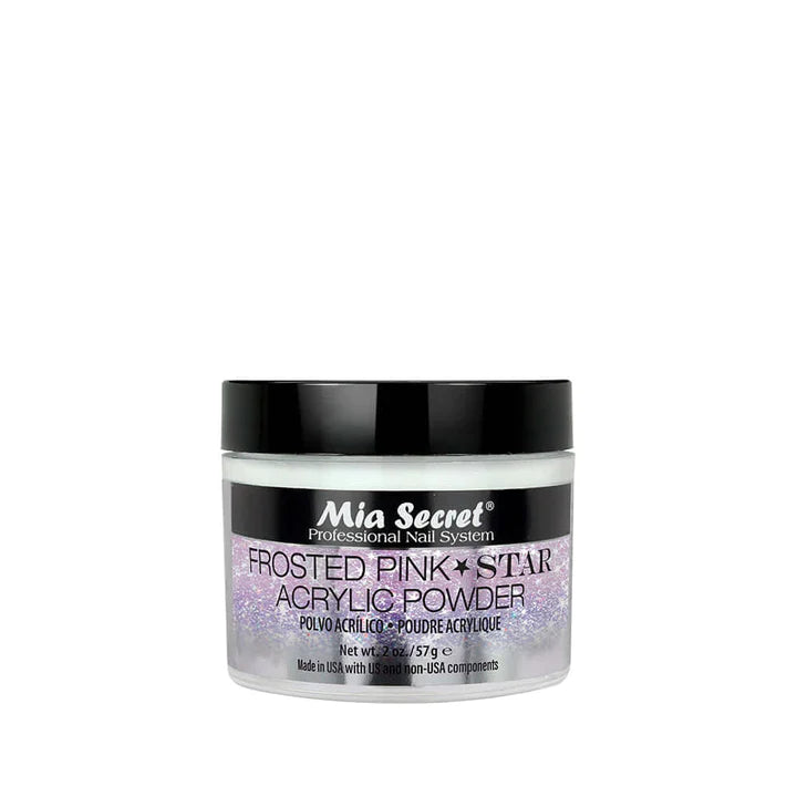 Mia Secret Frosted Pink Star Acrylic Powder 2oz PL430FP-STAR