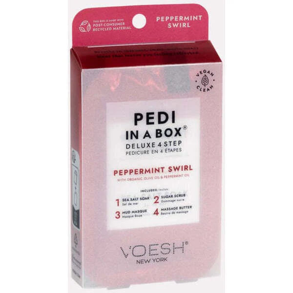 Voesh - Pedi In A Box 4 Step "Peppermint Swirl"