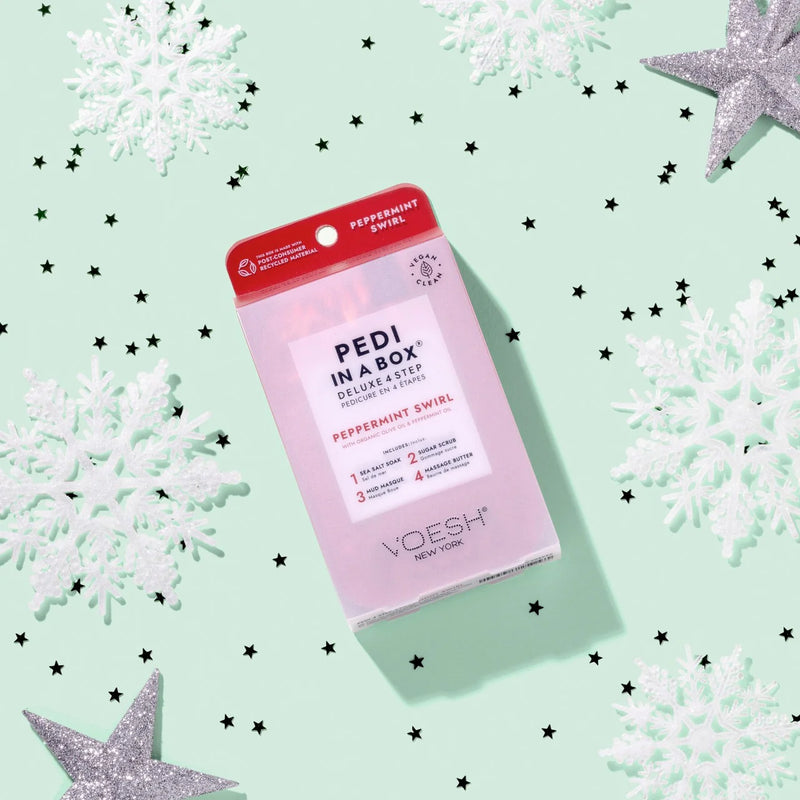 Voesh - Pedi In A Box 4 Step "Peppermint Swirl"