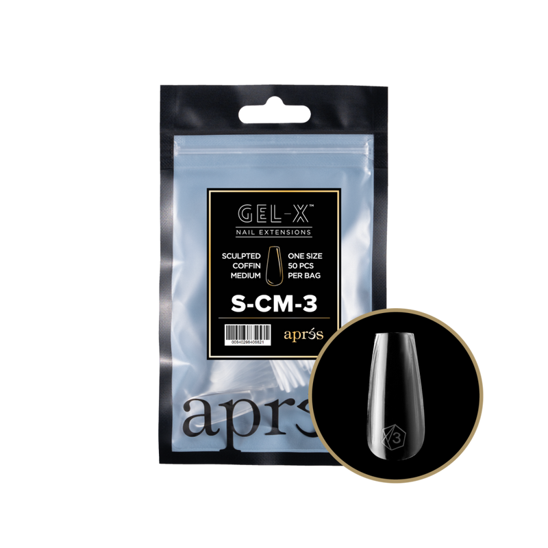 Apres Gel-X Sculpted Coffin Medium Refill (50pcs) - Size 3