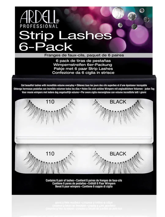 Ardell Strip Lashes 6-Pack 110 Black