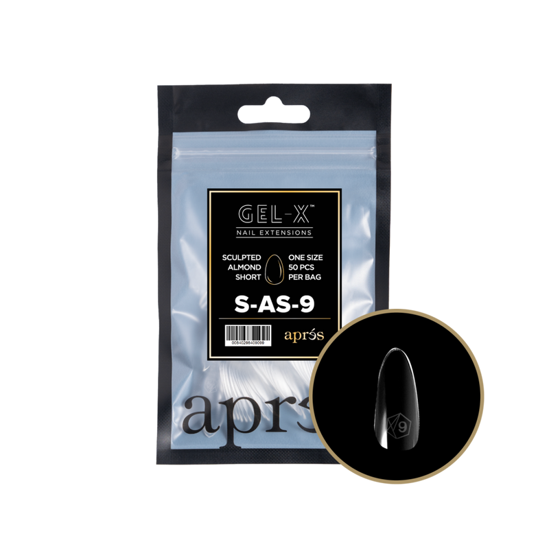 Apres Gel-X Sculpted Almond Short Refill (50pcs) - Size 9