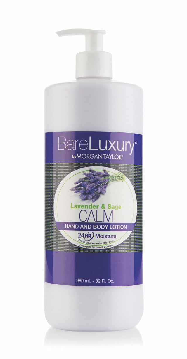 Morgan Taylor BareLuxury Calm Lavender & Sage Lotion (32 fl. oz. | 946 ml.) - BareLuxury Pump Lotion