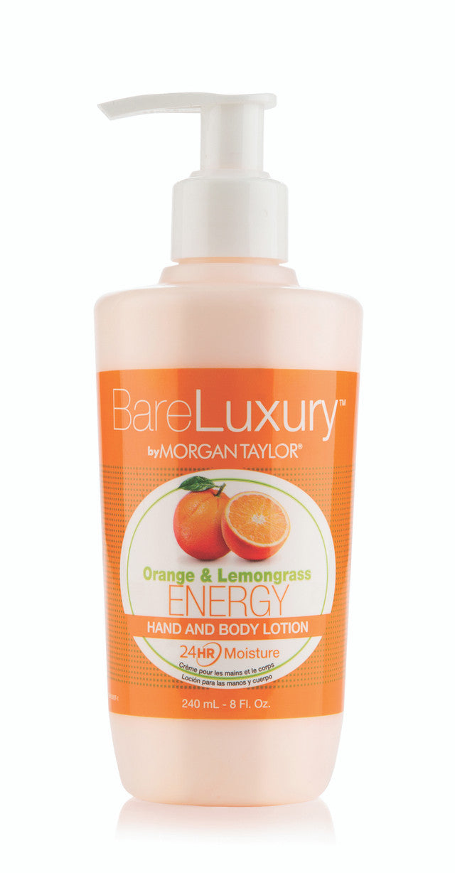 Morgan Taylor BareLuxury Energy Orange & Lemongrass Lotion (8 fl. oz. | 240 ml.) - BareLuxury Pump Lotion