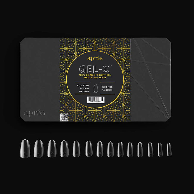 Apres Gel-X Sculpted Round Medium Box of Tips (600pcs)