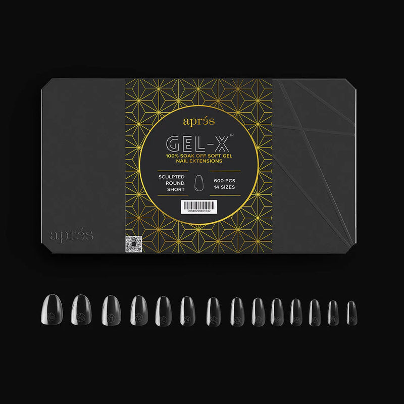 Apres Gel-X Sculpted Round Short Box of Tips (600pcs)