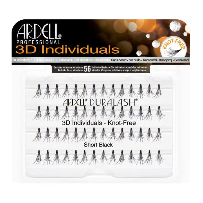 Ardell - 3D Individuals Lashes Knot Free - Short Black 56PCs
