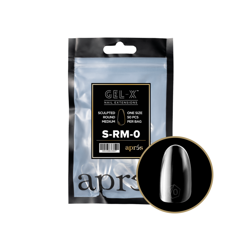 Apres Gel-X Sculpted Round Medium Refill (50pcs) - Size 0