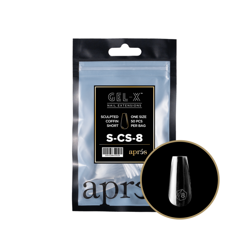 Apres Gel-X Sculpted Coffin Short Refill (50pcs) - Size 8