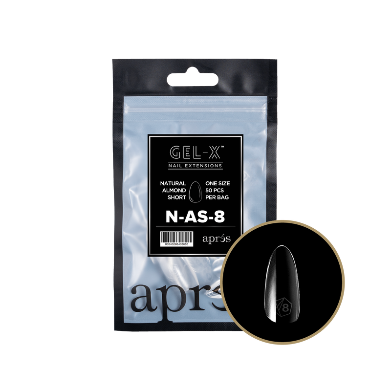 Apres Gel-X Natural Almond Short Refill (50pcs) - Size 8