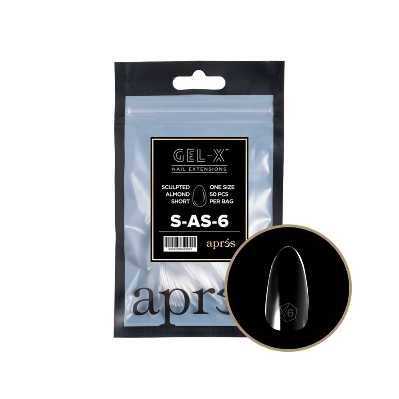 Apres Gel-X Sculpted Almond Short Refill (50pcs) - Size 6