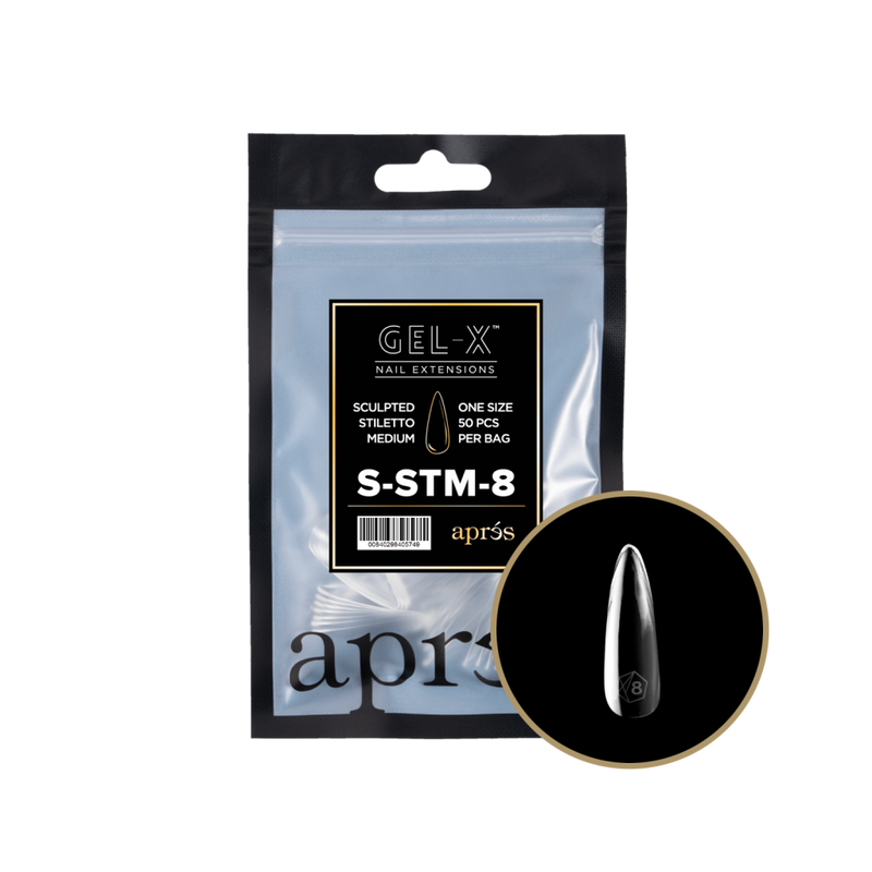 Apres Gel-X Sculpted Stiletto Medium (50pcs) - Size 8