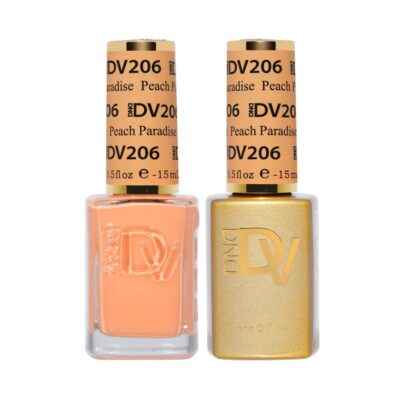 DND DIVA Gel & Lacquer Duo #206 Peach Paradise (Swatch #6)