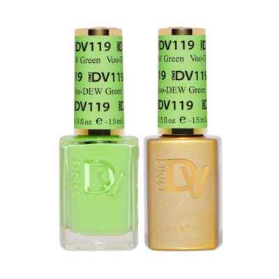 DND DIVA Gel & Lacquer Duo #119 Voo-Dew Green (Swatch #4)