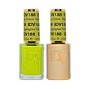 DND DIVA Gel & Lacquer Duo #188 Highlighter Yellow (Swatch #6)