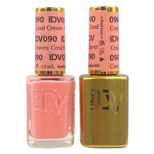 DND DIVA Gel & Lacquer Duo #090 Coral Cravers (Swatch #3)