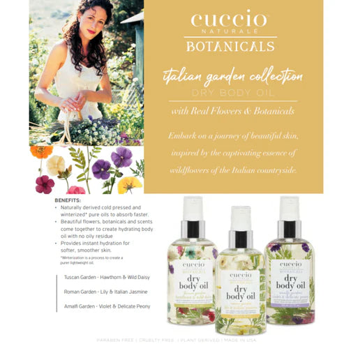 Cuccio Botanicals Dry Body Oil 3.7oz - Lily & Italian Jasmine