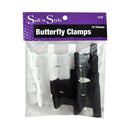 Soft'n Style - Butterfly Clamps Black & White 12PCs