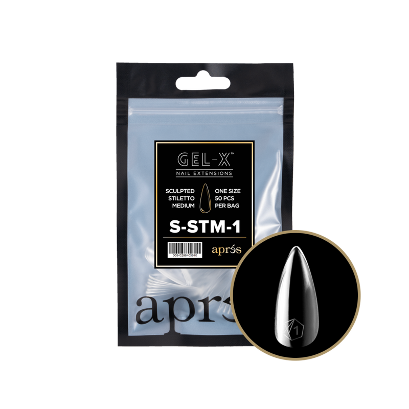Apres Gel-X Sculpted Stiletto Medium (50pcs) - Size 1