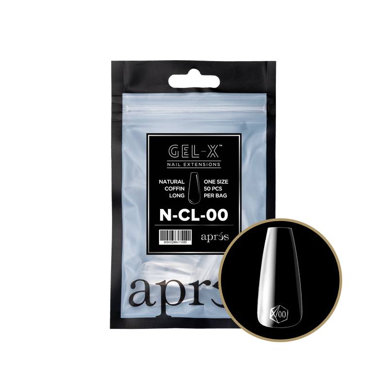 Apres Gel-X Natural Coffin Long Refill (50pcs) - Size 00