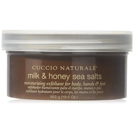 Cuccio Sea Salt Scrub for Body, Hands, & Feet- Milk & Honey 19.5oz