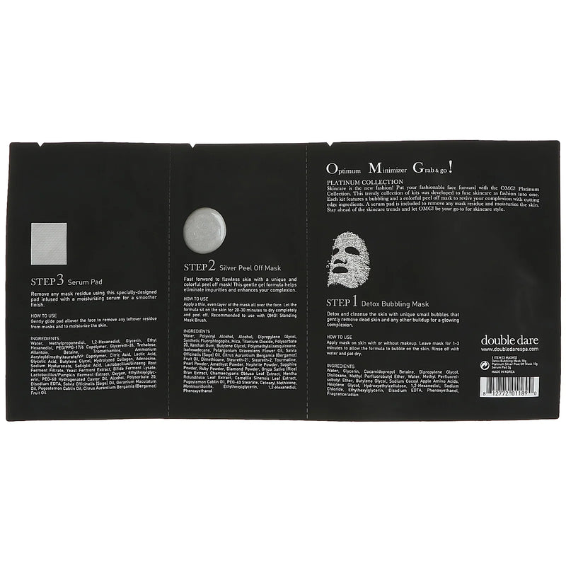 Double Dare - OMG! 3 IN 1 Facial Mask Kit "Silver"