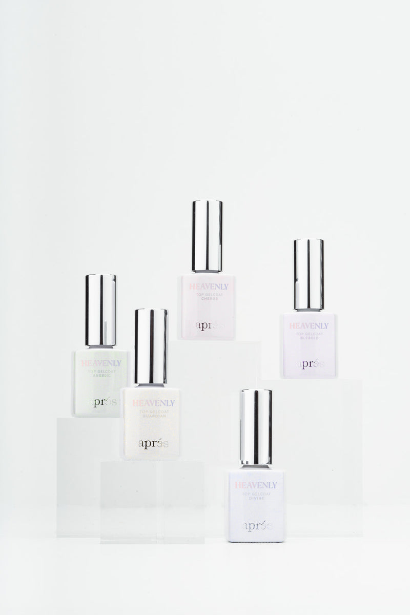 Apres Heavenly Top Gelcoat Non-Wipe 15 mL - 5 pack Set