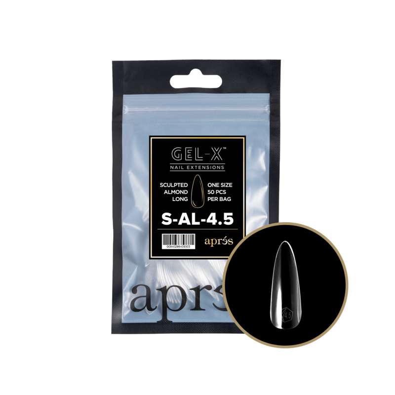 Apres Gel-X Sculpted Almond Long Refill (50pcs) - Size 4.5