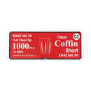 DND Gel Tip Full Clear Tip 1000pcs Coffin - Global Beauty Supply, LLC