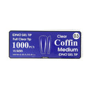 DND Gel Tip Full Clear Tip 1000pcs Coffin - Global Beauty Supply, LLC