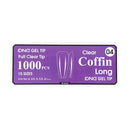 DND Gel Tip Full Clear Tip 1000pcs Coffin - Global Beauty Supply, LLC