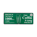 DND Gel Tip Full Clear Tip 1000pcs Coffin - Global Beauty Supply, LLC