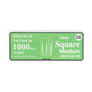 DND Gel Tip Full Clear Tip 1000pcs Square - Global Beauty Supply, LLC