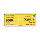 DND Gel Tip Full Clear Tip 1000pcs Square - Global Beauty Supply, LLC