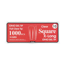 DND Gel Tip Full Clear Tip 1000pcs Square - Global Beauty Supply, LLC