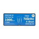 DND Gel Tip Full Clear Tip 1000pcs Stiletto - Global Beauty Supply, LLC