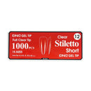 DND Gel Tip Full Clear Tip 1000pcs Stiletto - Global Beauty Supply, LLC