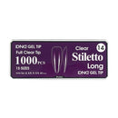 DND Gel Tip Full Clear Tip 1000pcs Stiletto - Global Beauty Supply, LLC