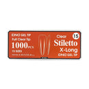 DND Gel Tip Full Clear Tip 1000pcs Stiletto - Global Beauty Supply, LLC