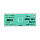 DND Gel Tip Full Clear Tip 1000pcs Almond - Global Beauty Supply, LLC