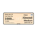 DND Gel Tip Full Clear Tip 1000pcs Almond - Global Beauty Supply, LLC