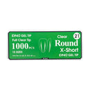 DND Gel Tip Full Clear Tip 1000pcs Round - Global Beauty Supply, LLC